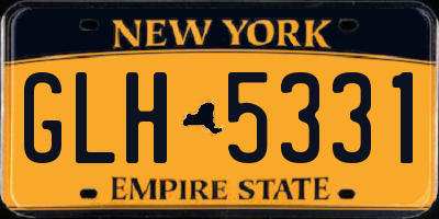 NY license plate GLH5331