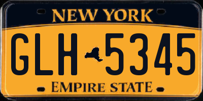 NY license plate GLH5345