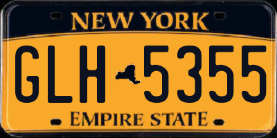 NY license plate GLH5355