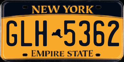 NY license plate GLH5362