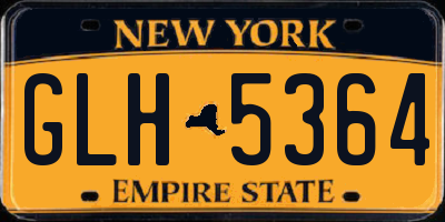 NY license plate GLH5364