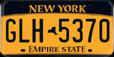 NY license plate GLH5370