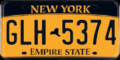 NY license plate GLH5374