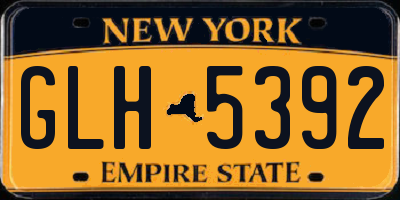 NY license plate GLH5392