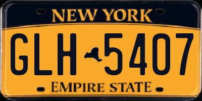 NY license plate GLH5407