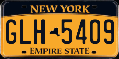 NY license plate GLH5409