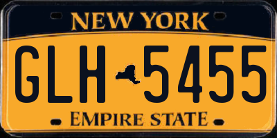 NY license plate GLH5455
