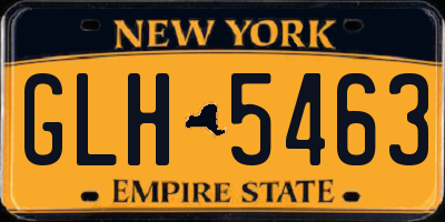 NY license plate GLH5463