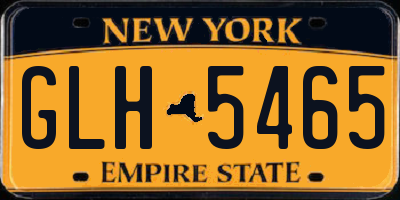 NY license plate GLH5465