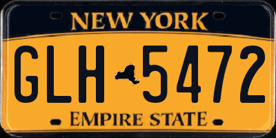 NY license plate GLH5472