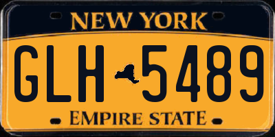 NY license plate GLH5489