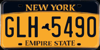 NY license plate GLH5490