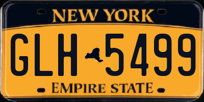 NY license plate GLH5499
