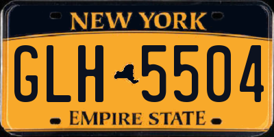 NY license plate GLH5504