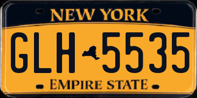 NY license plate GLH5535