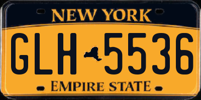 NY license plate GLH5536
