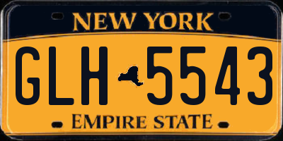 NY license plate GLH5543