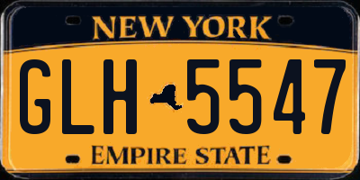 NY license plate GLH5547