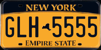 NY license plate GLH5555