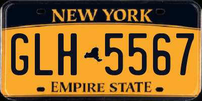 NY license plate GLH5567