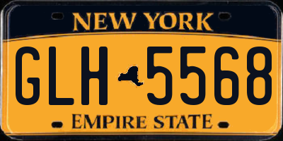 NY license plate GLH5568