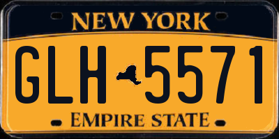 NY license plate GLH5571