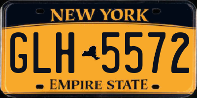 NY license plate GLH5572