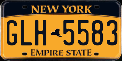 NY license plate GLH5583