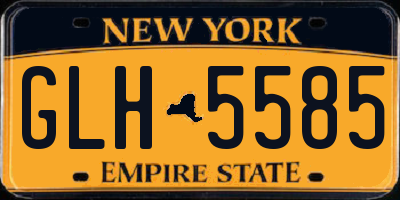 NY license plate GLH5585