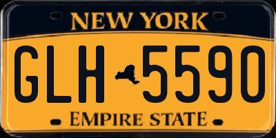 NY license plate GLH5590