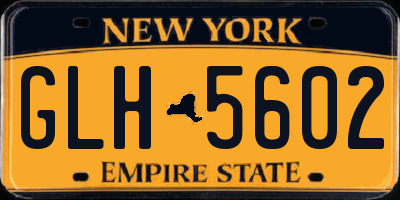 NY license plate GLH5602