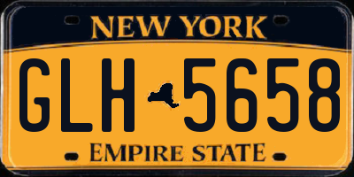 NY license plate GLH5658