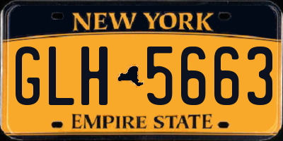 NY license plate GLH5663