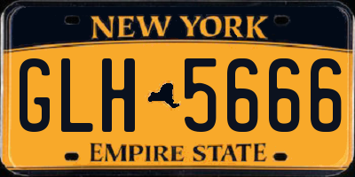 NY license plate GLH5666