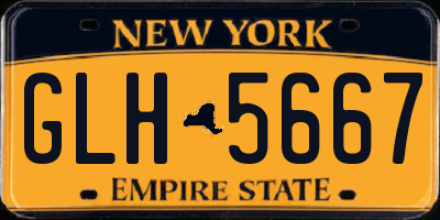NY license plate GLH5667