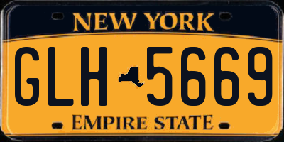 NY license plate GLH5669