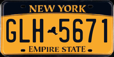 NY license plate GLH5671