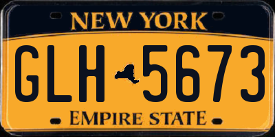 NY license plate GLH5673