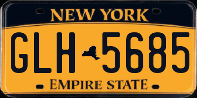 NY license plate GLH5685