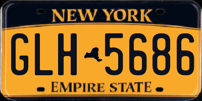 NY license plate GLH5686