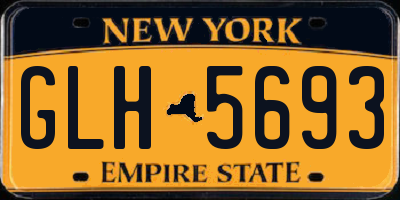 NY license plate GLH5693