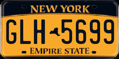 NY license plate GLH5699
