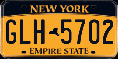 NY license plate GLH5702