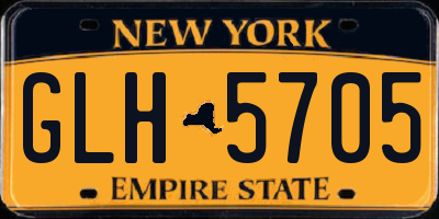 NY license plate GLH5705