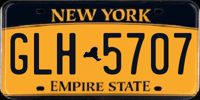 NY license plate GLH5707