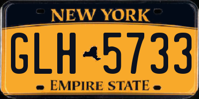 NY license plate GLH5733