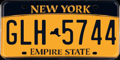 NY license plate GLH5744