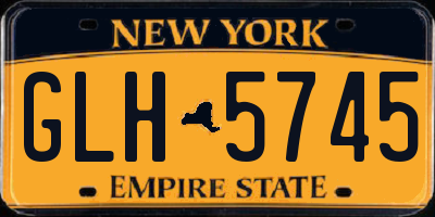 NY license plate GLH5745