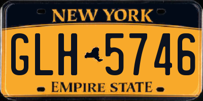 NY license plate GLH5746