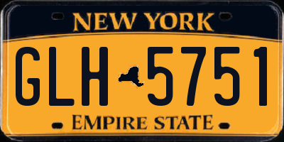 NY license plate GLH5751